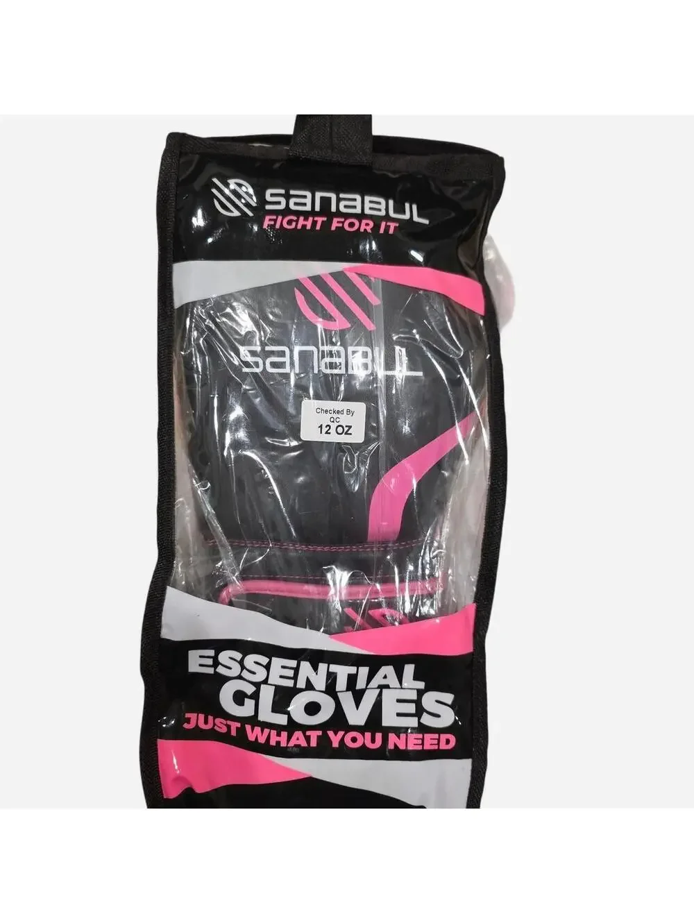 Women's Black and Pink Gloves